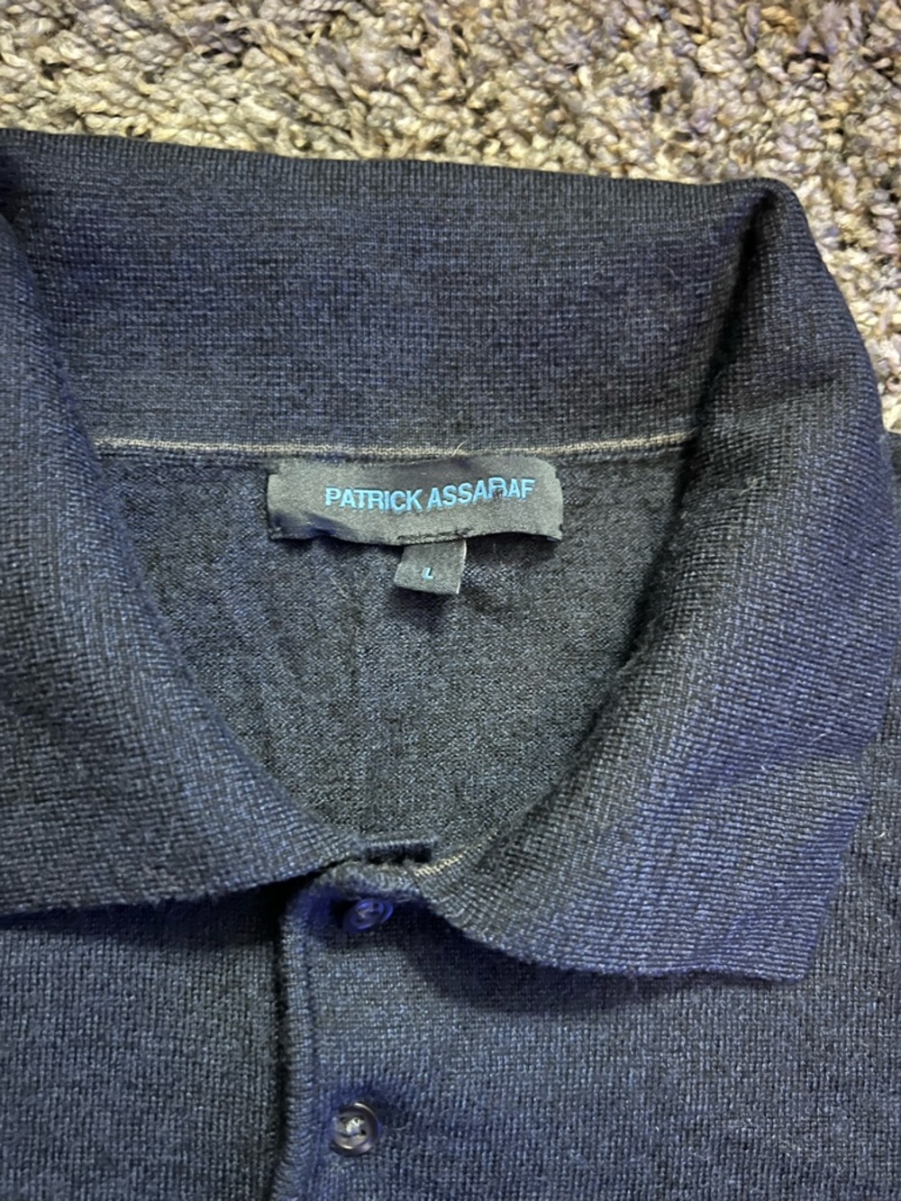 Patrick Assaraf Merino Wool Button Up - Picture 4 of 5